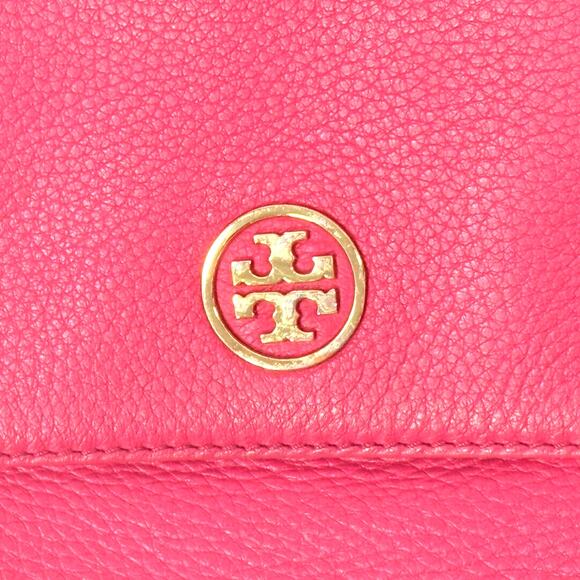 Tory Burch Fuchsia Leather Crossbody Bag 3-Compartment Magnetic Flap - Picture 9 of 9